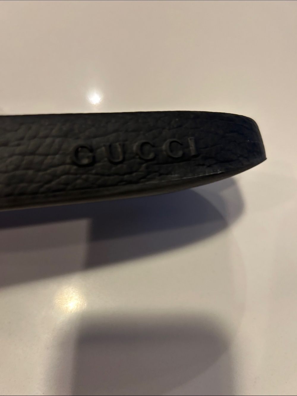 Gucci Black Slides with Red and Green Stripe Detail - Picture 2 of 7